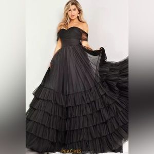 Black Jovani/JVN Plus size 24 Prom Dress or Pageant Gown